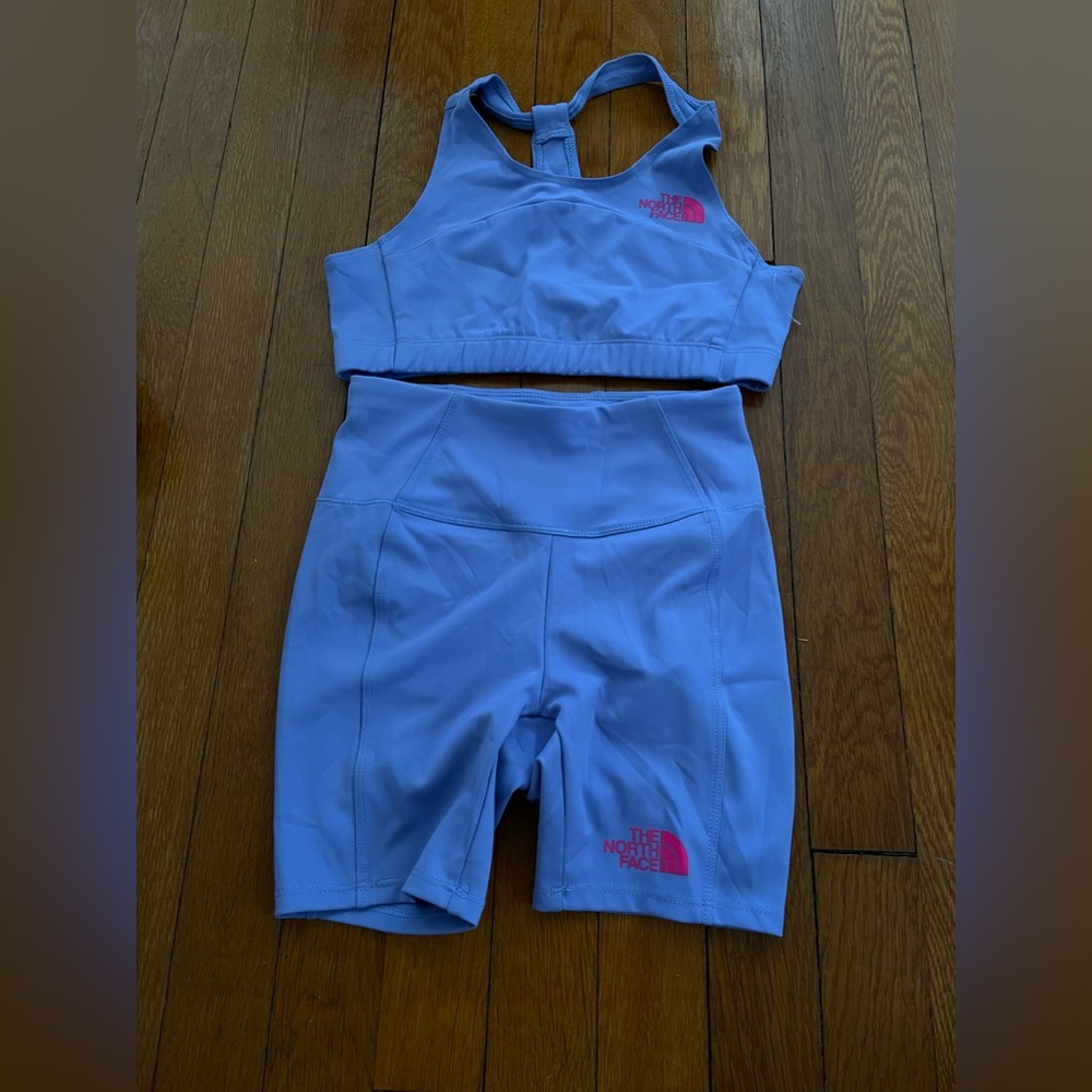 The North Face Light Blue Activewear Set